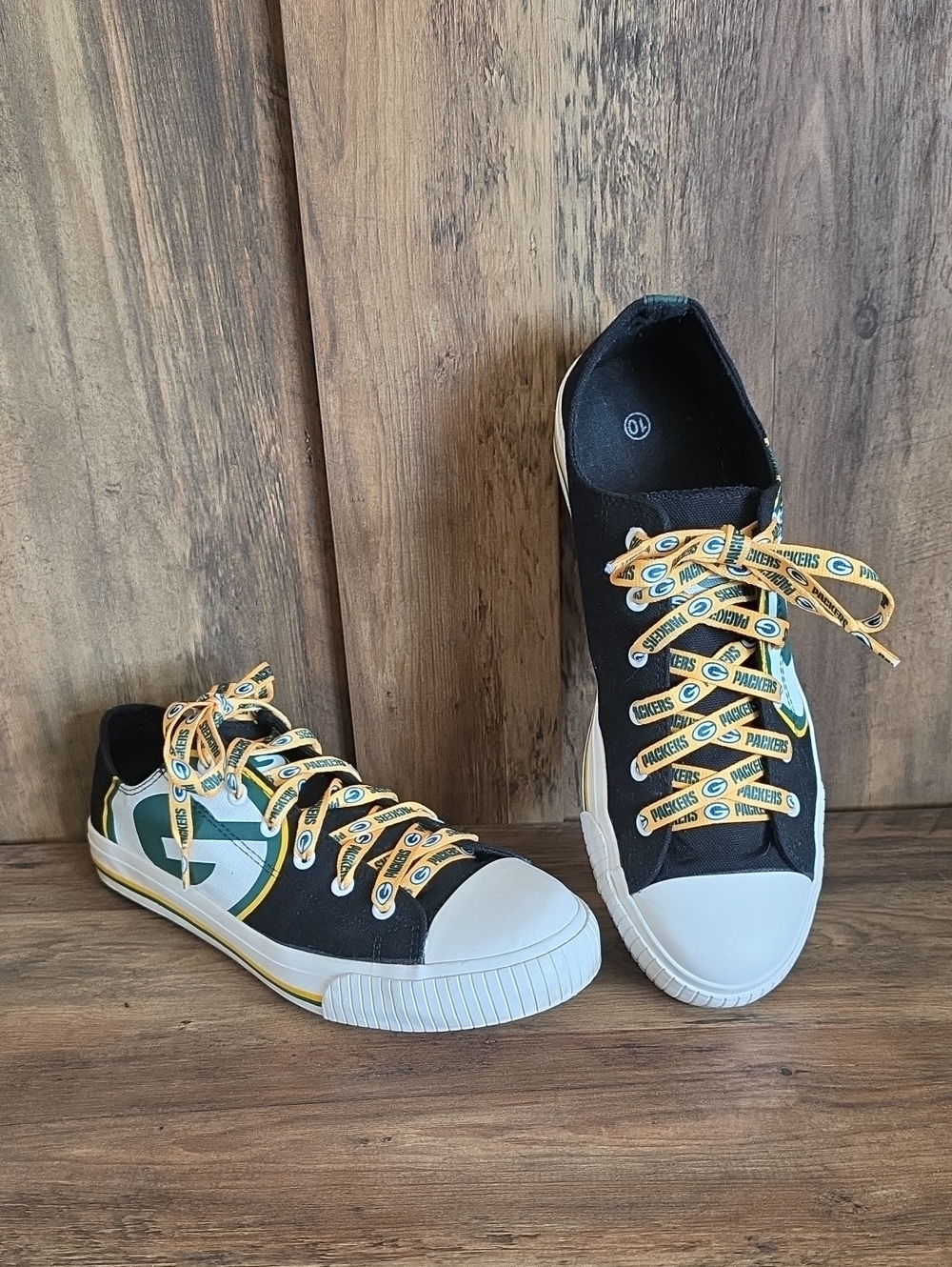 Men's Green Bay Packers Sneakers Size 10